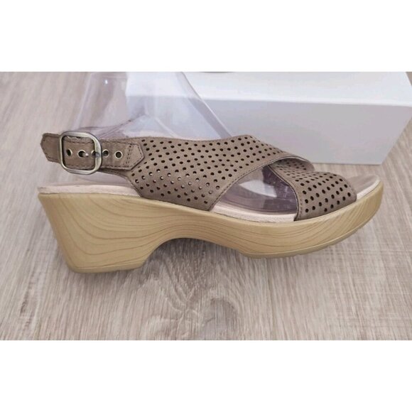 Dansko Jacinda Platform Chunky Buckle Slingback Open Peep Toe Sandals 41 11 11.5 - Picture 9 of 14